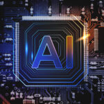 AI technology microchip background futuristic innovation technol